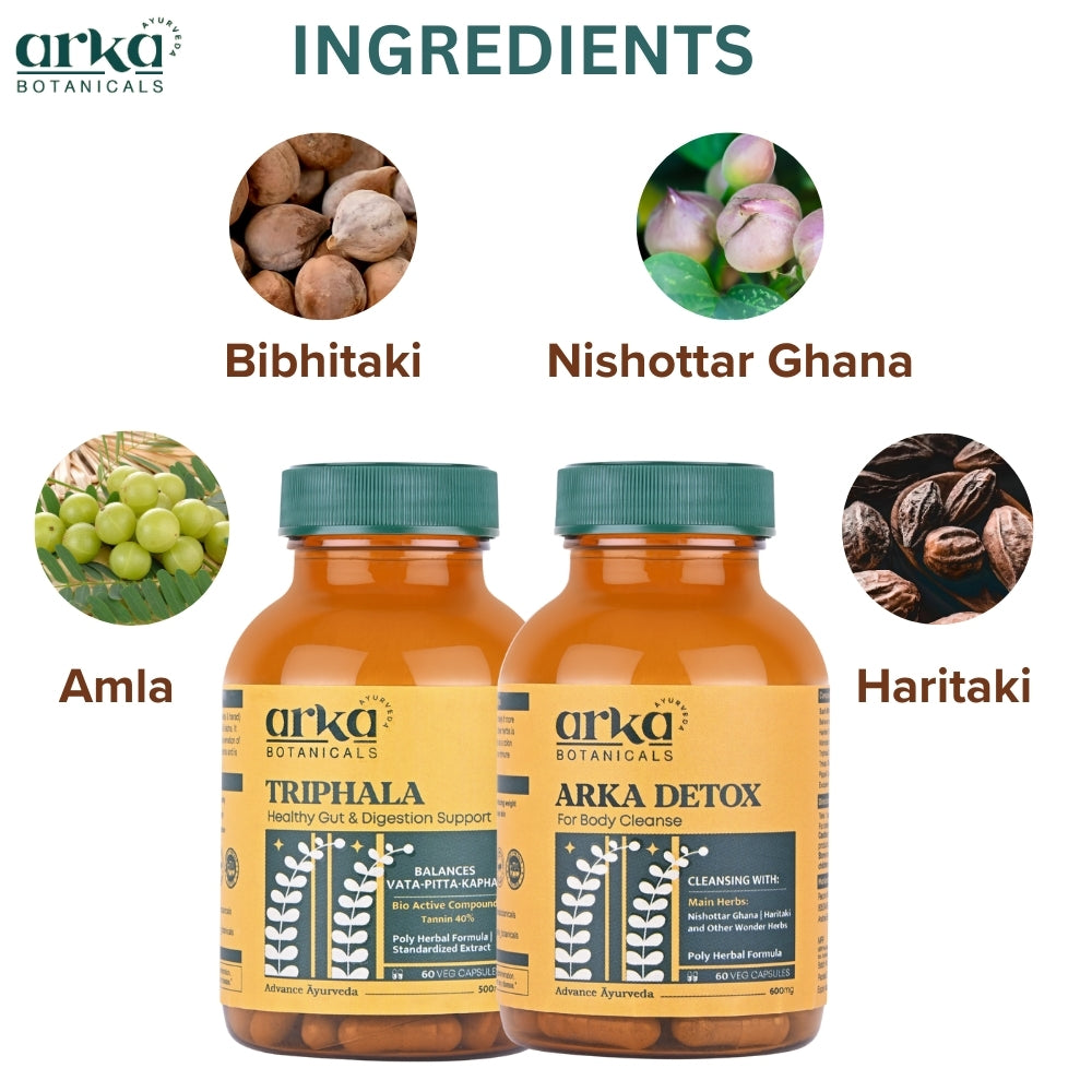 Arka Gut Wellness | Triphala & Arka Detox Combo